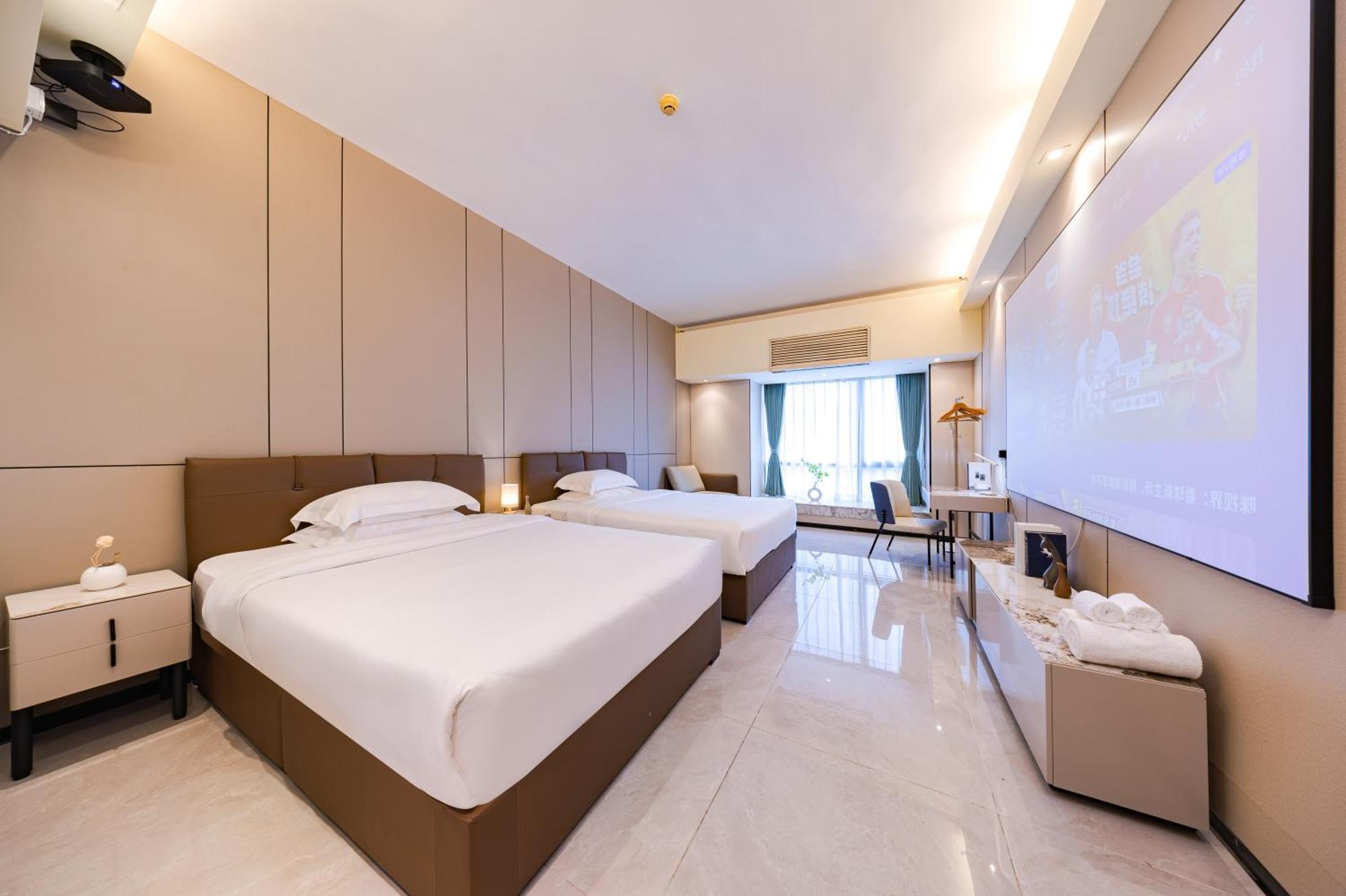 Yu Manju High-Floor Huge-Screen Audiovisual Hotel-Guangzhou Tower Zhujiang New Town Sports West Road Branch Esterno foto
