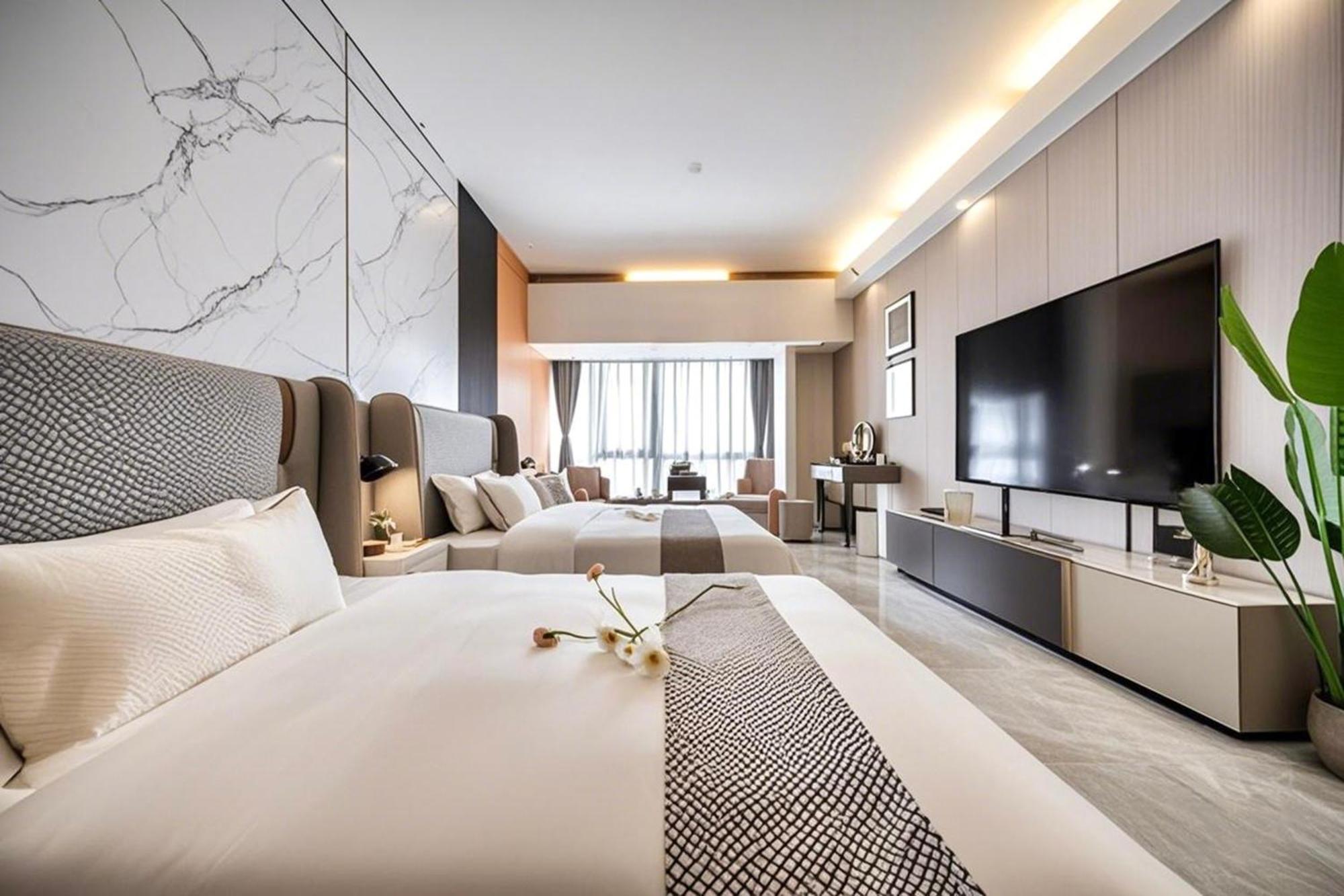 Yu Manju High-Floor Huge-Screen Audiovisual Hotel-Guangzhou Tower Zhujiang New Town Sports West Road Branch Esterno foto